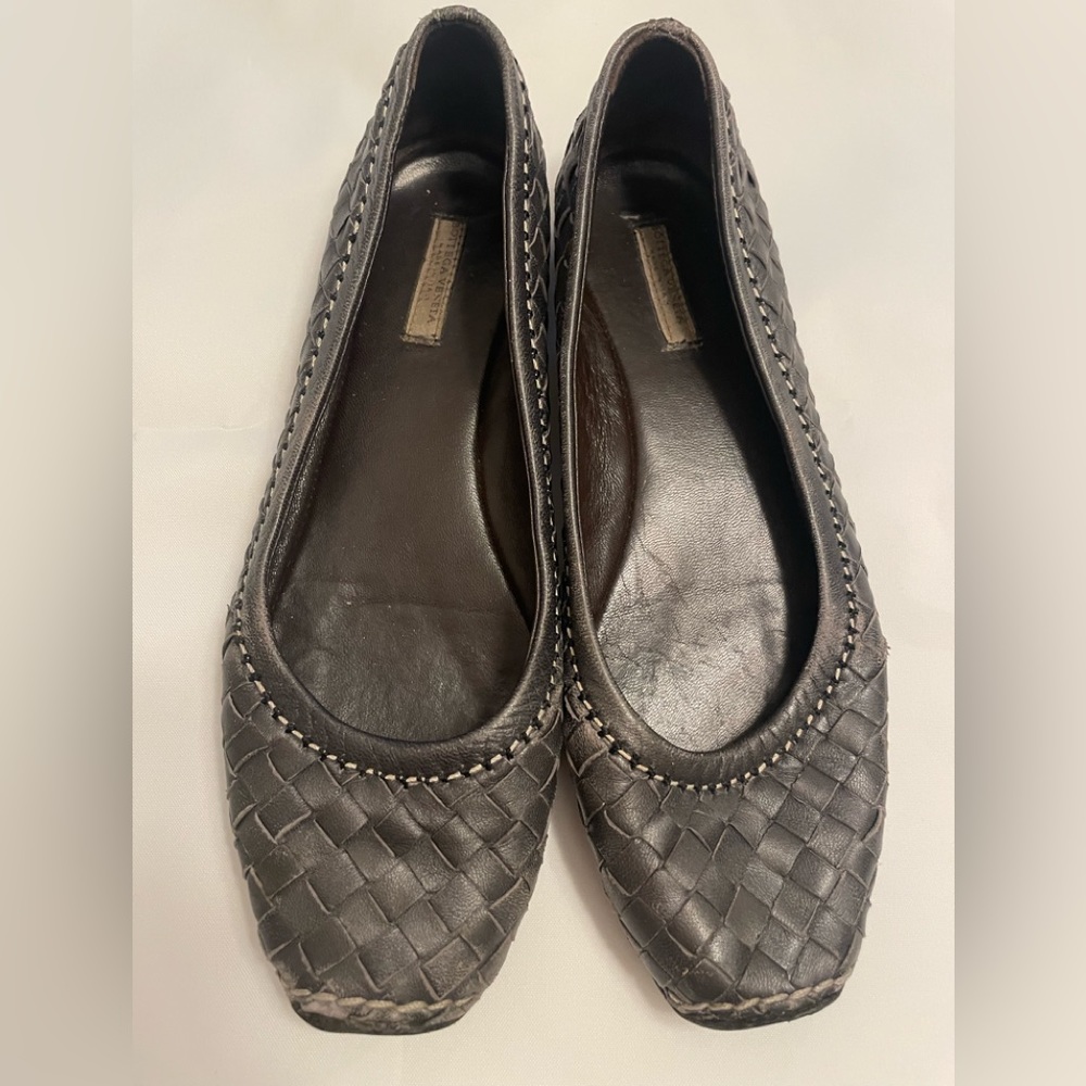 Bottega Veneta Woven Napa leather flats